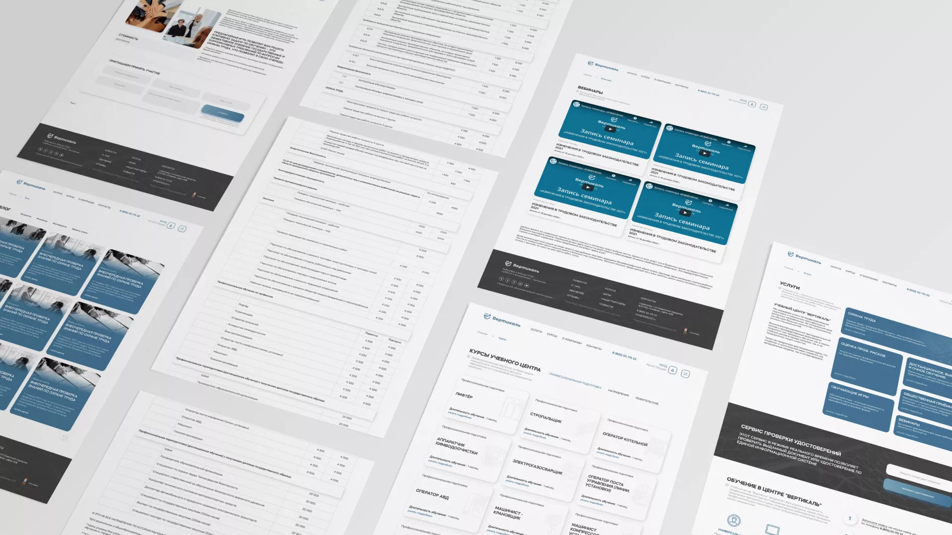 Создание сайта учебного центра «Вертикаль» в Дальнереченске