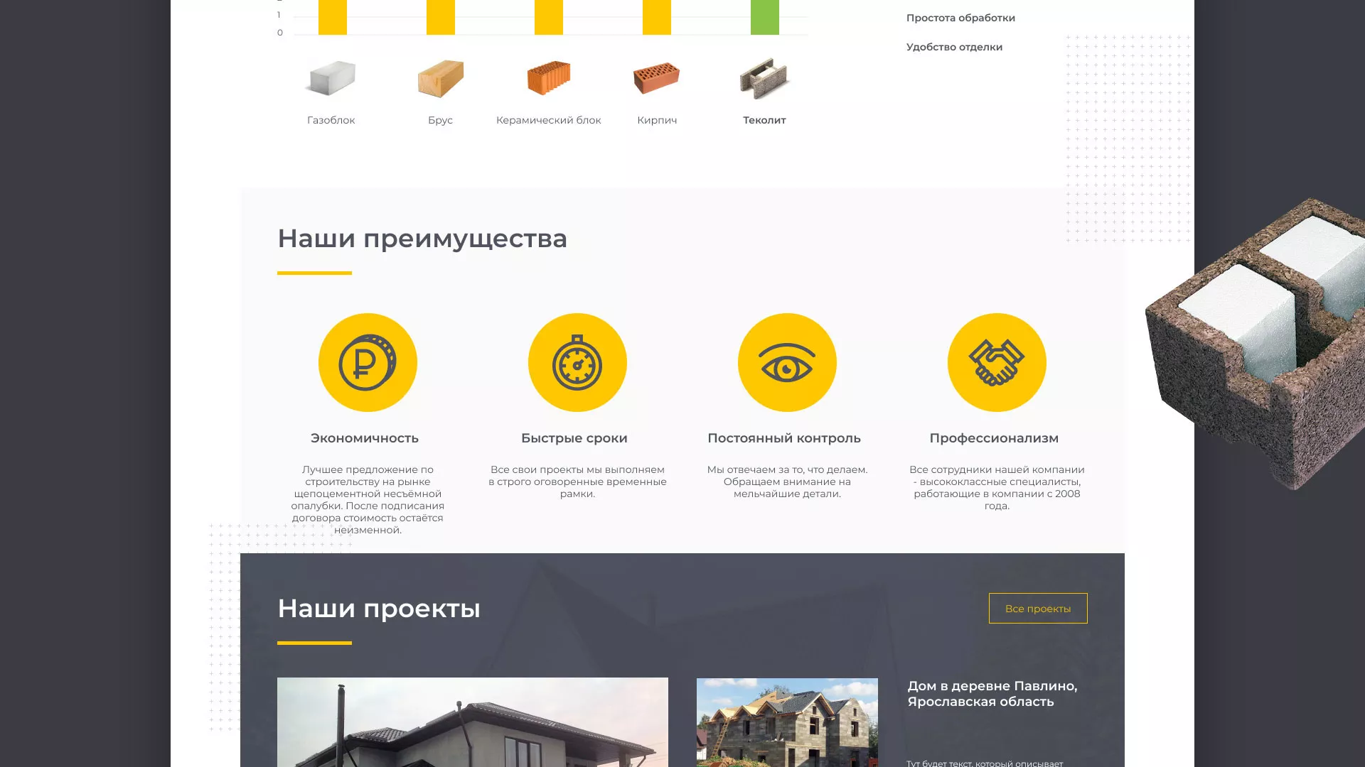 Создание сайта для строительной компании «ЭКОДОМ» в Дальнереченске